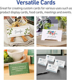Avery Printable Tent Cards, 3.5" x 11", Ivory with Embossed Border, 50 Blank Place Cards for Laser or Inkjet Printers (5915) (Pack of 5)