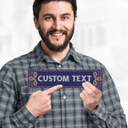 Custom Sign, Custom Street Sign, 11 Font Colors, 13 Font Styles, 4 Hole Options, 22 Sizes, 3x12 Inches, Rust Free DiBound, Fade Resistant, Made in USA by My Sign Center (Fauxsaic 1)