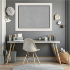 Amanti Art Silver Framed Magnetic Board 26x34 Medium Vision Board for use with Magnets, 100% Metal Sheet to Display Items as Office Decor or for Home Organization in mudroom, Kitchen or Kids Room