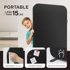 DECOLAB Room Partition Panel, Freestanding Portable Privacy Cubicle Partition for Offices, Classroom, Studio, Healthcare, Workspace, Scratch Resistance, 29"x65" Midnight