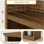 blini 3-Shelf Bookcase Wooden Bookshelves 33in Wide Floor Standing Display Storage Shelves Vintage Oak Bookcase for Home Office, Living Room, Bed Room
