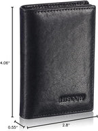Leather Business Card Case Holder for Men & Women, Italian Calfskin