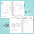 Legend Planner – Weekly & Monthly Life Planner to Hit Your Goals & Live Happier. Organizer Notebook & Productivity Journal. A5 (Turquoise)