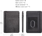 TOURSUIT Travel Minimalist Slim Front Pocket Wallet for Men Women, RFID Blocking Credit Card Holder Case (Cross Black)