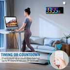KMMKGG Large 13.7" LED Digital Timer（5''Nunmber）, 11 Color Changing, Count Up/Down Timer with Remote Control, Adjustable Brightness Wall Clock for Home, Office, Gym, Elderly, Auto DST