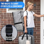 TAILI 4 Pack Gray Moving Bags w/Adjustable Backpack Straps, Moving Supplies, Moving Boxes Alternative, Heavy Duty Storage Totes for College Packing, Camping Backpack for Travel, Dorm, Laundry