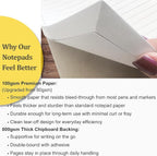 TO DO List Notepads (2 Pack, 50 Pages Each) Planner Pads. ToDo Checklist w/Priority & Note Sections. Organize & Track Projects, Clients or Daily Tasks. 5.5 X 8.5, A5 Sheets. Made in the USA.