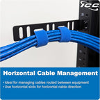 ICC 6” Metal L-Shaped Cable Management Bracket, Vertical/Horizontal, Rack or Wall Mount, Pack of 25 – Cable Organizer for Data Centers and Network Racks