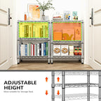 M MZG 750 lbs 3 Tier Shelf Metal Storage Shelves Wire Rack Closet Organizers with PP Board for Garage Kitchen Bathroom Laundry Chrome 11.8" D x 21.7" W x 28.6" H