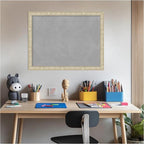 Amanti Art Silver Framed Magnetic Board 20x26 Medium Vision Board for use with Magnets, 100% Metal Sheet to Display Items as Office Decor or for Home Organization in mudroom, Kitchen or Kids Room