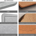 Large Bulletin Board - 60 x 36 Inches, Decorative Felt Pin Board for Wall - 5' x 3' Foldable Photo Display Board with Self-Adhesive Tape, Includes 20 Push Pins - Light Gray