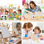 ESRICH 16Pack 11.8" Wood Easels,Tabletop Easel for Painting,Painting Party, Displaying Canvases, Kids Student Table School Desktop, Portable Canvas Photo Picture Sign Holder