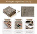 GENIMO 5x7 Area Rug Machine Washable Boho Rug for Living Room,Ultra-Thin Low Pile Carpet,Lightweight Indoor Printed Rug,Non Slip Floral Area Rug for Bedroom, Dining Room, Home Office,Brownish Green