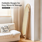 Asnefeli Room Divider 3 Panels, Hand-Woven Rattan Room Divider Wall, Foldable Wood Divider Screen, Creative Divider Wall, Folding Privacy Screens, Unique Design Privacy Divider Panel (Natural)