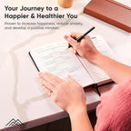 Gratitude & Self-Care Journal - Guided Mindfulness & Mental Health Journal All-in-One with Prompts for Self Discovery - Daily Journal for Men & Women by PRODUCTIVITY STORE (A5, Navy)