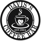 Personalized Coffee Bar Metal Sign, Custom Metal Coffee Sign, Coffee Metal Wall Art, customize coffee decor for coffee bar,coffee bar sign,Personalized Signs for Home,coffee wall decor