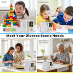 3-in-1 Visual Timer & ADHD Tool for Kids and Adults, 12/24H Silent Task Timer with Chore Chart, Visual Schedule for Children with Autism, Daily Checklist with Pomodoro Timer, Alarm Clock - White