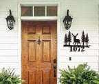 Personalized Metal Deer Address Signs for Outdoor, Custom House Number Sign, House Numbers for Outside,Address Numbers for Houses