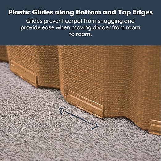 Angeles, Quiet Divider with Sound Sponge 48" x 10' Wall in Natural Tan, Free-Standing Classroom Partition for Enhanced Classroom Productivity and Noise Reduction