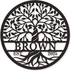 Personalized Tree of Life Metal Wall Sign, Custom Tree of Life Wall Art, Personalized Anniversary Wedding Gifts, Custom Metal Name Sign, Personalized Metal Name Sign Personalized Mothers Day Gift