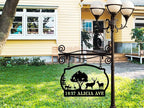 Personalized Deer Bear Metal House Numbers for Outside，Custom Address Sign for Houses，Hanging Mailbox House Number ，Lamp Post Address Plaques，Metal Name Sign Outside，Housewarming gifts，Home Decor