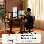 ErGear Height Adjustable Electric Standing Desk, 47.2 x 23.6 Inches Sit Stand up Desk, Memory Computer Home Office Desk (Black)