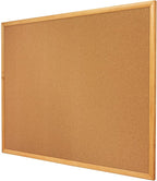 Quartet Cork Board, Bulletin Board, 4' x 6' Corkboard, Oak Finish Frame (307)
