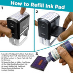 MaxMark Large Self-Inking Rubber Date Office Stamp with Scanned Phrase & Date - Blue Ink, 12-Year Band - Style 3