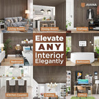 Avana Modern Acoustic Wood Wall Panels – 94.4 X 12.6 Inch Walnut Acoustic Panels 1 PC – Wall Panels For Interior Wall Decor For Homes, Offices, Studios – Sturdy And Durable Wood Panels For Wall