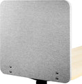VIVO Clamp-on/Screw-on 24 x 24 inch Privacy Panel, Sound Absorbing Cubicle Desk Divider, Acoustic Partition, Gray, PP-1-V024G
