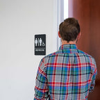 Men's/Women's Restroom Sign for Handicap Accessible Restroom ADA-Compliant Bathroom Door Sign, Made in USA, Pack of 12