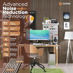 Avana Acoustic Wood Wall Panels – 47.2 X 12.6 Inch Walnut Acoustic Panels 2 PCs – Modern Wall Panels For Interior Wall Decor for Homes, Offices, Studios – Sturdy And Durable Wood Panels For Wall