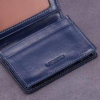 Leather Business Card Case Holder for Men & Women, Italian Calfskin