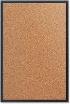 Quartet Cork Board, Bulletin Board, 4' x 3' Corkboard, Black Frame (2304B)
