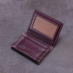 Leather Business Card Case Holder for Men & Women, Italian Calfskin