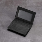 Leather Business Card Case Holder for Men & Women, Italian Calfskin