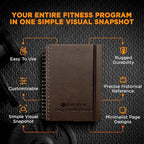 SaltWrap Daily Fitness Planner - Gym Workout Training Log, Weightlifting Exercise Journal, and Food/Diet Tracker - Daily and Weekly Pages, Goal Tracking, Spiral-Bound, 7 x 10 inches