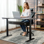 Office Chair Mat for Hardwood Tile Floor, Abstract 48"X 60" Desk Mats for Office Chair on Rolling Chairs Carpet, Desk Anti-Slip 1/5" Thick Rug for Computer Chair, Thin Low-Pile Floor Mat, Green Beige