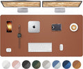 Large Desk Mat55 x24 - Premium Non-Slip Desk Pad, Waterproof and Scratch-Resistant Office Desk Protector, Large Desk pad Workspace Mat for Home and Office(Brown)