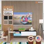 Avana Acoustic Wood Wall Panels – 94.4 X 12.6 Inch White Oak Acoustic Panels 2 PCs – Wall Panels For Interior Wall Decor For Homes, Offices, Studios – Sturdy And Durable Wood Panels For Wall