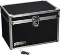 Vaultz Lockable Index Card Holder - Flash Card Organizer for Recipes, Passwords or Studying Holds 550 5x8 Notecards - Index Card Box Study Accessories, Black