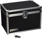 Vaultz Lockable Index Card Holder - Flash Card Organizer for Recipes, Passwords or Studying Holds 550 5x8 Notecards - Index Card Box Study Accessories, Black