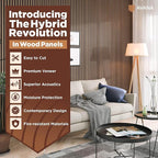 Avana Modern Acoustic Wood Wall Panels – 94.4 X 12.6 Inch Smoke Walnut Acoustic Panels 1 PC – Wall Panels For Interior Wall Decor For Homes, Offices, Studios – Sturdy And Durable Wood Panels For Wall