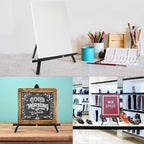 U.S. Art Supply 16" Black Wood Tabletop Easel (4 Pack) - Adjustable A-Frame Canvas Stand for Painting Party & Signs - Table Top Easel for Painting, Canvas Holder, Crafts, Photos, Pictures