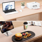 Aothia Double-Sided Desk Pad – 25.6"x13.7" Large Mouse Pad, Leather Desk Mat with Eco Cork Protector, Waterproof Desk Blotter for Office/Home (Pink)