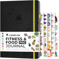 Clever Fox Fitness & Food Journal PRO – Daily Workout & Meal Planner for Women & Men – Exercise & Weight Loss Diary Notebook, 7.3x10.4” (Black)