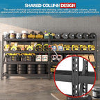 Yardenaler 8000LBS 78 "W x 24 "D x 72 "H Garage Shelving, 4-Tier Industrial Iron Shelving Unit Garage Storage Rack for Basement Warehouse, Black