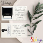 Custom Return Address Stamp - Personalized Self Inking, Wood Handle, or Embosser Seal - 10 Designs - Calligraphy or Modern Script - 4913 - Wedding, Business, Gift