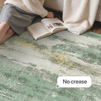 GENIMO No Crease Non Slip 6x9 Area Rugs for Living Room, Craft Woven Modern Abstract Rug, Soft Floor Carpet, Single-Piece Rugs for Bedroom, Dining Room, Office, Green Gray