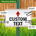 Custom Arrow Directional Sign, 12x18 Inches, 3M EGP Reflective, Rust Free .063 Aluminum, Fade Resistant, Made in USA by My Sign Center